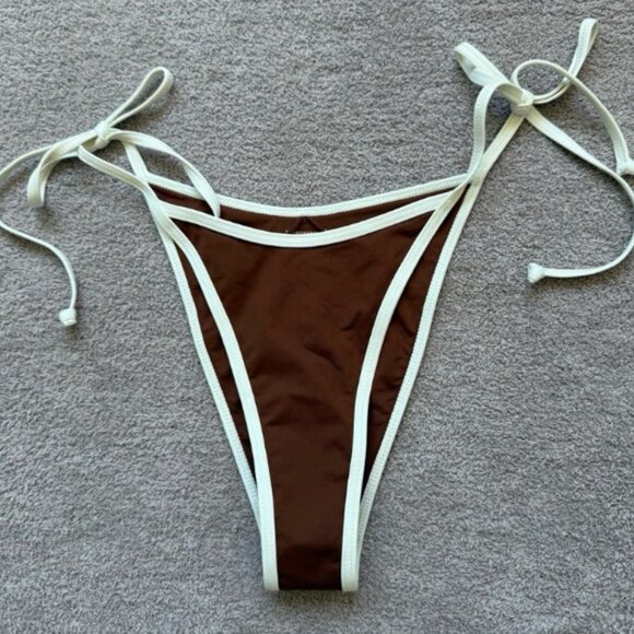 NEW - L*SPACE - Levy Bikini Bottom - NWT - Coffee-Cream - Picture 1 of 4